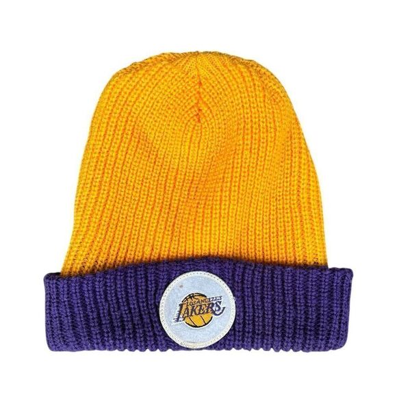 Mitchell & Ness Los Angeles Lakers Knit Beanie Hat Unisex Winter Cap - Picture 1 of 2
